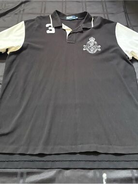 VTG Polo Ralph Lauren Men’s Shield Logo 2XL Crest Shirt Preppy Chief Keef